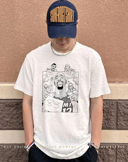 Wilt Bam Kobe 83 Basketball player comic shirt