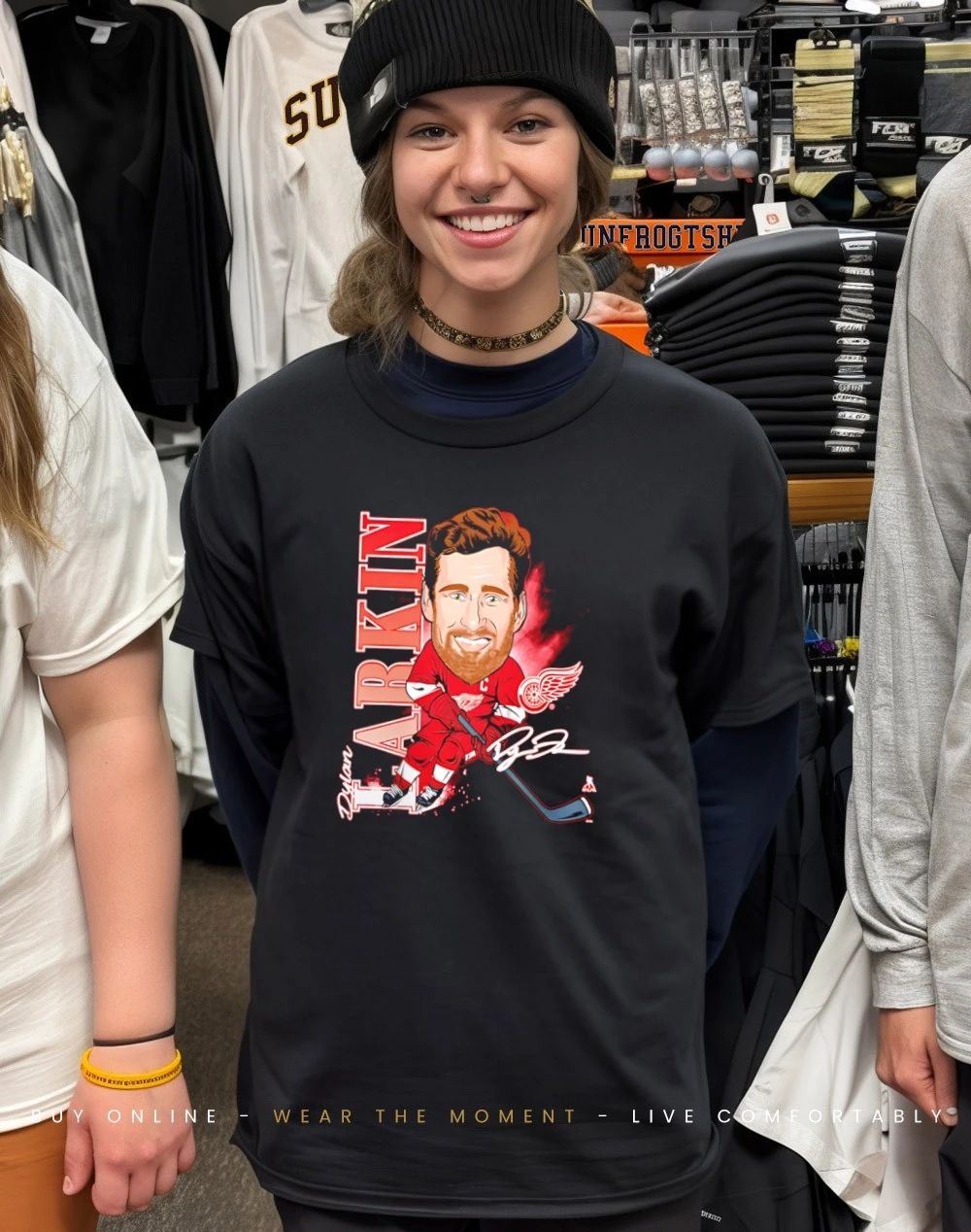 Detroit Red Wings Dylan Larkin Player Action signature shirt