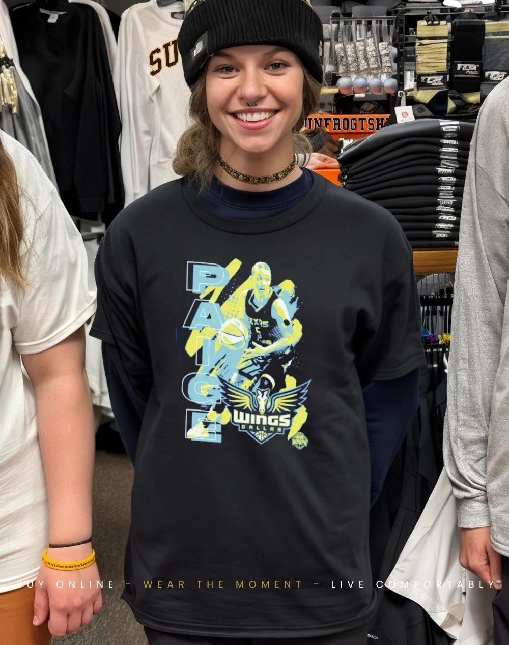 Dallas Wings Paige Bueckers player collage Dribbler shirt