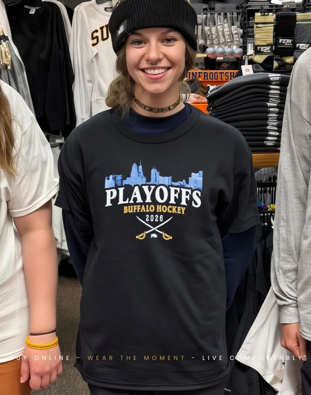 Buffalo Hockey 2026 NHL Playoffs city skyline shirt