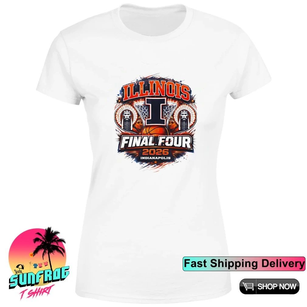 Illinois Final Four 2026 NCAA March Madness logo shirt