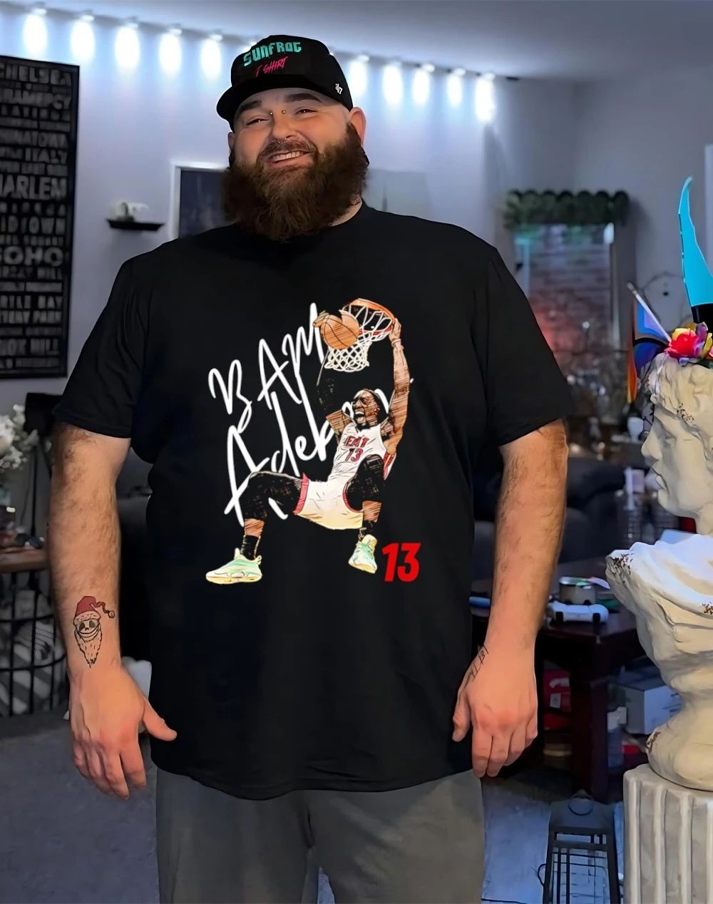 Miami Bam Adebayo #13 Dunk Basketball Cartoon shirt