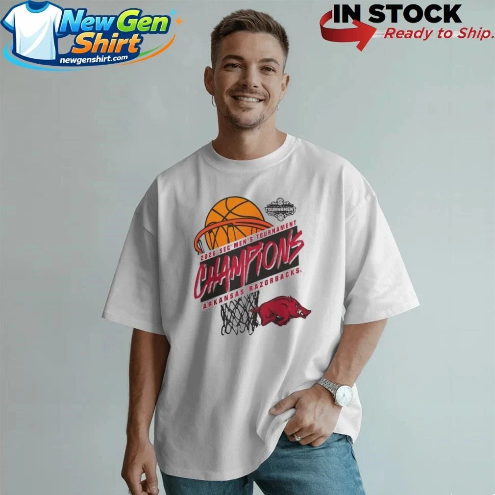Arkansas Razorbacks 2026 SEC Men’s Basketball Tournament Champions Shirt