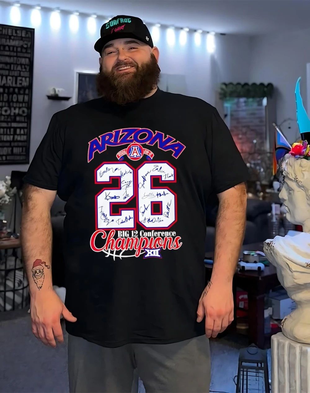 Arizona Wildcats 2026 Big 12 Conference Champions signatures shirt