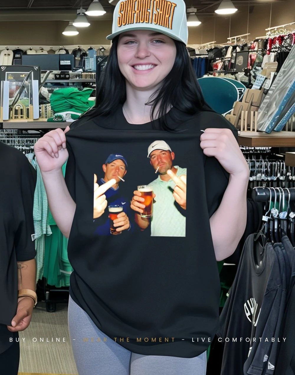 Rory McIlroy and Scottie Scheffler golf top two middle finger shirt