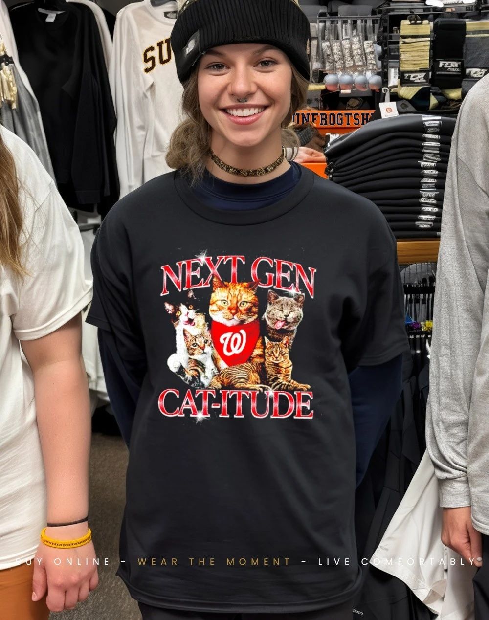 Washington Nationals Caturday Next gen Cat-itude shirt