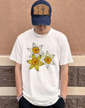 Fuck MAGA Fuck Trump Fuck ICE Yellow Daffodil Trio shirt