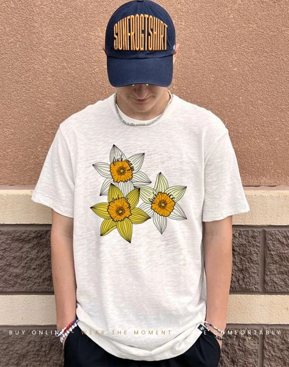 Fuck MAGA Fuck Trump Fuck ICE Yellow Daffodil Trio shirt