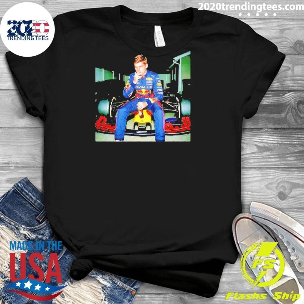 Max Verstappen Car Smoking And Beer Shirt