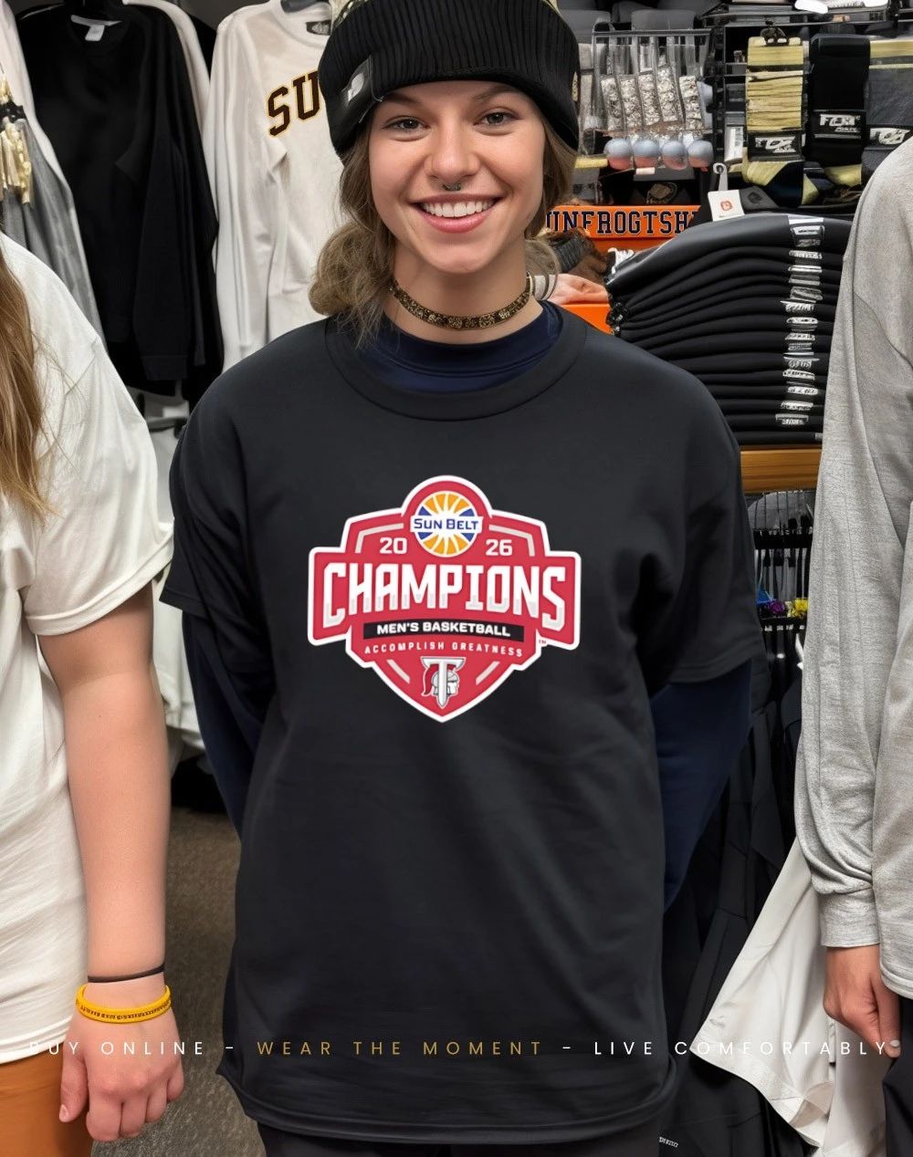 Troy Basketball Sun Belt Champions 2026 shirt