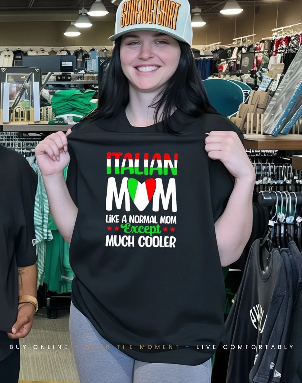 Italian Moms like a normal mom except much cooler shirt