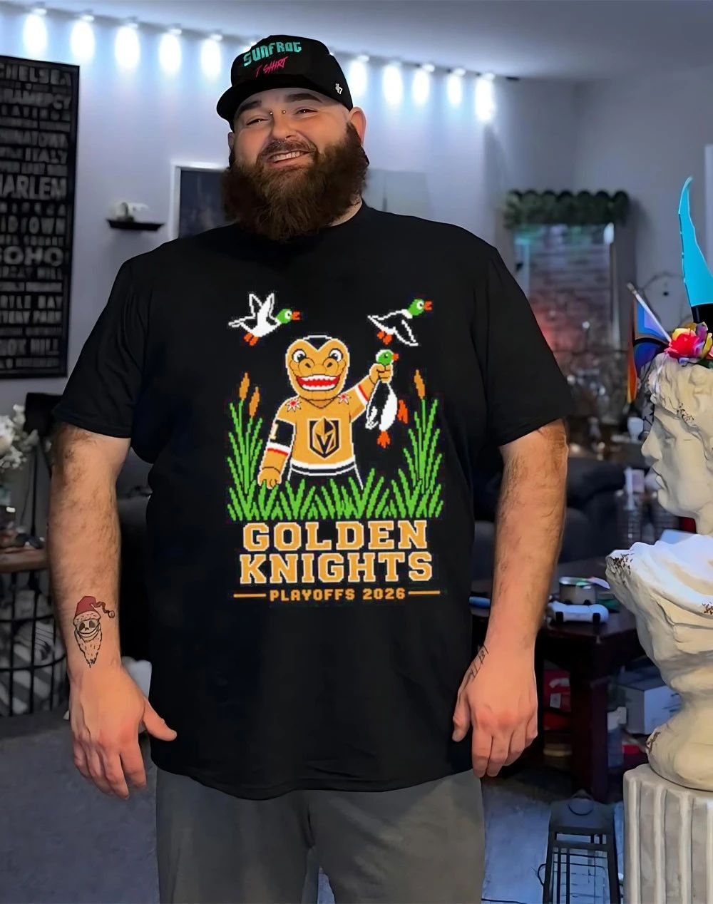 Vegas Golden Knights Duck Hunting Playoffs 2026 front and back shirt