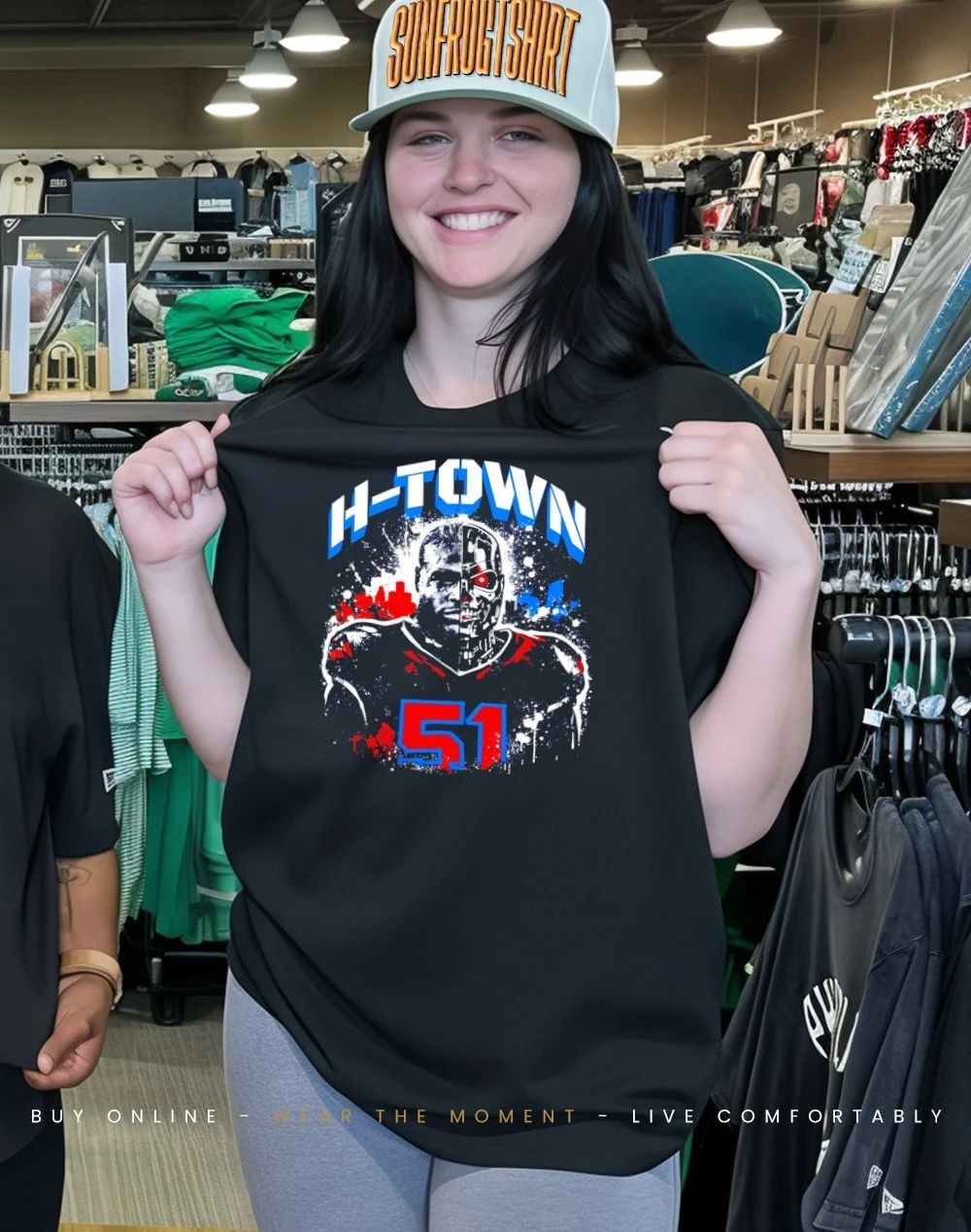 Houston Texans Robo-Killer 51 city skyline shirt