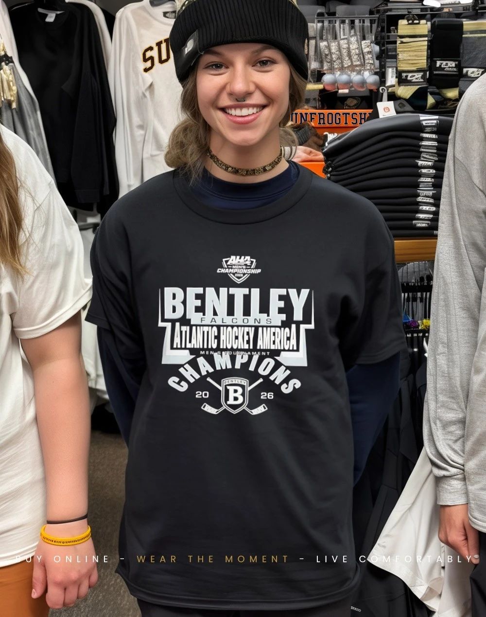 Bentley Falcons 2026 Atlantic Hockey America Champions shirt