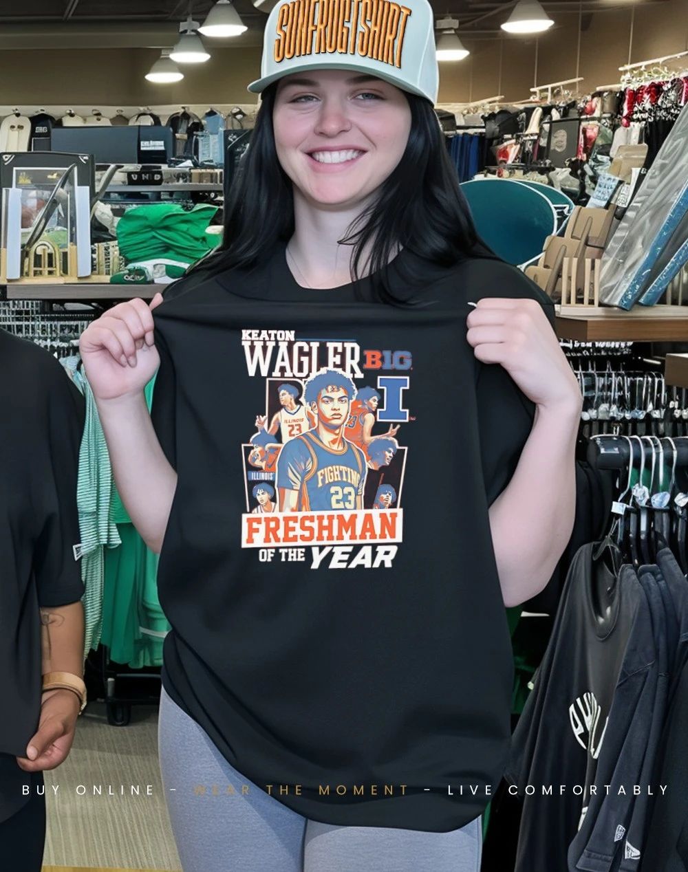 Keaton Wagler Illinois Fighting Illini B1G FPOY graphic shirt