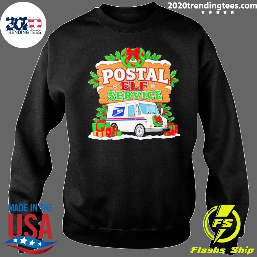 Usps Christmas Trees Postal Elf Service T-Shirt