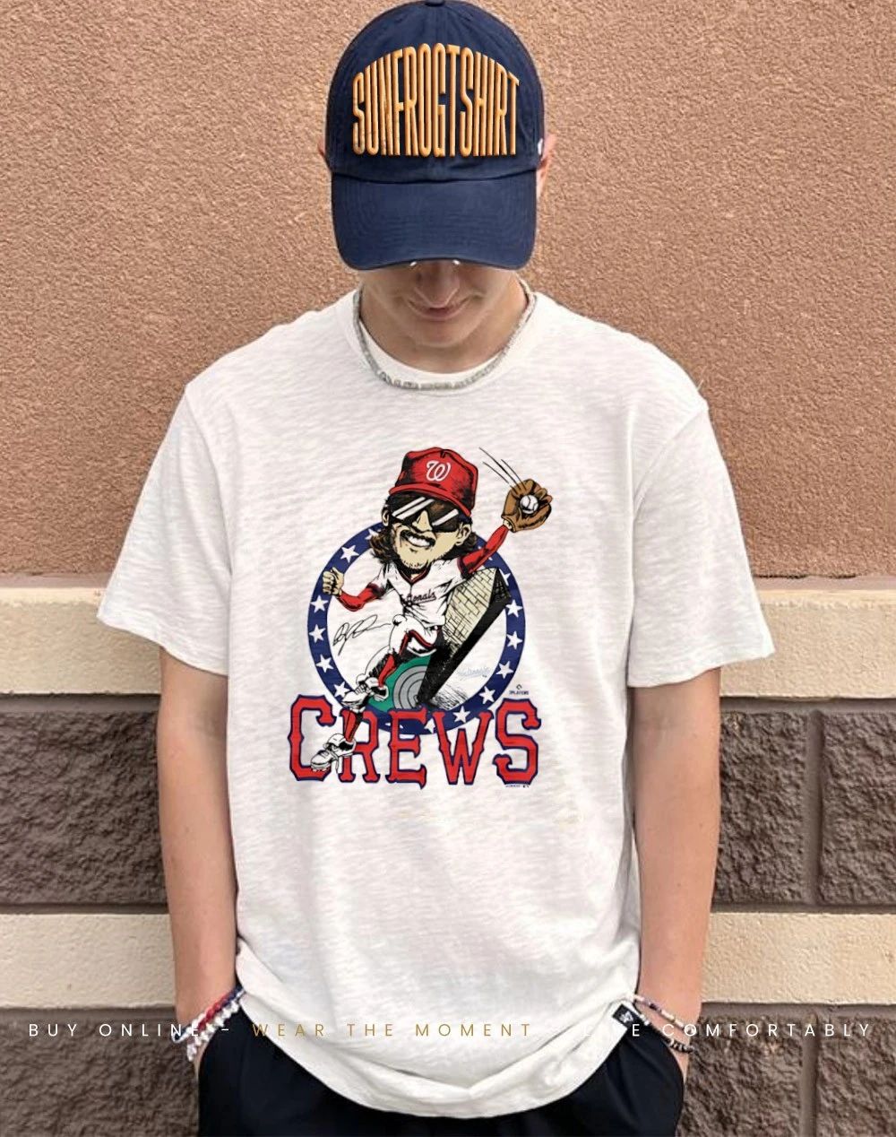 Washington Nationals Dylan Crews signature caricature shirt