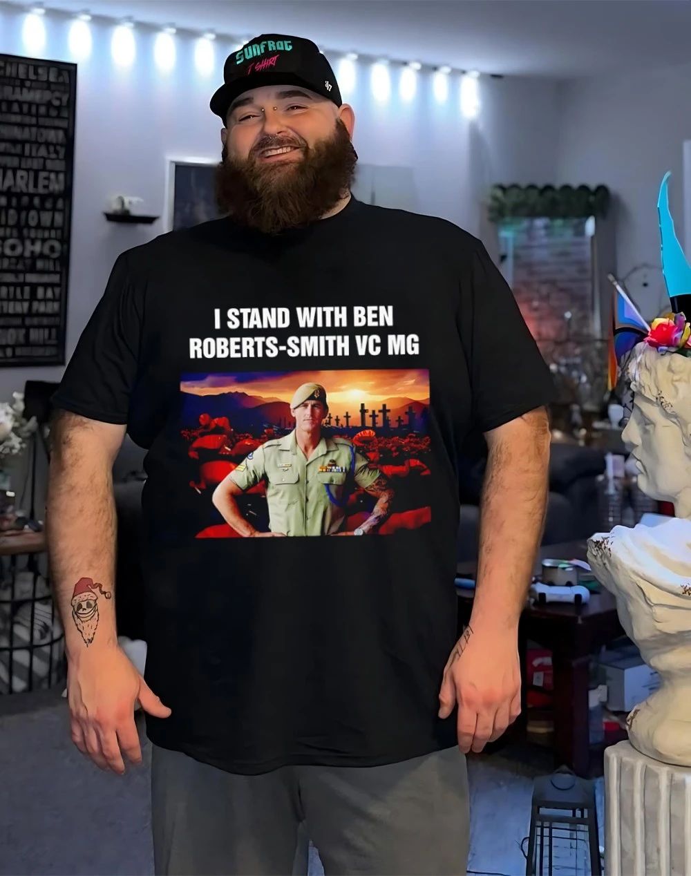 I Stand With Ben Roberts-Smith VC MG Statement shirt