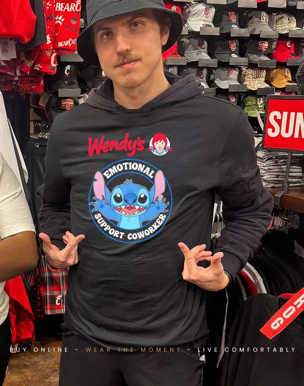 Wendy’s emotional support coworker Bluey shirt