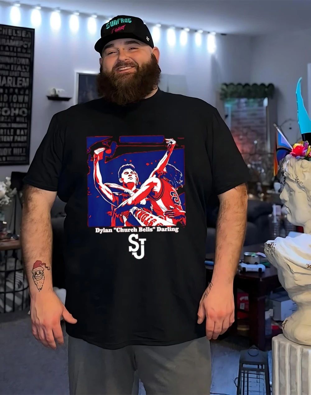 Dylan Darling St. John’s Basketball Dylan Church Bells Darling paint shirt