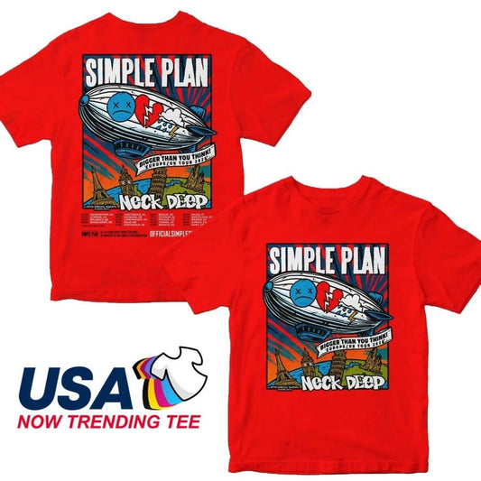 Simple Plan Announce ‘Bigger Than You Think’ UK & EU Tour 2026 Two Sided Shirt