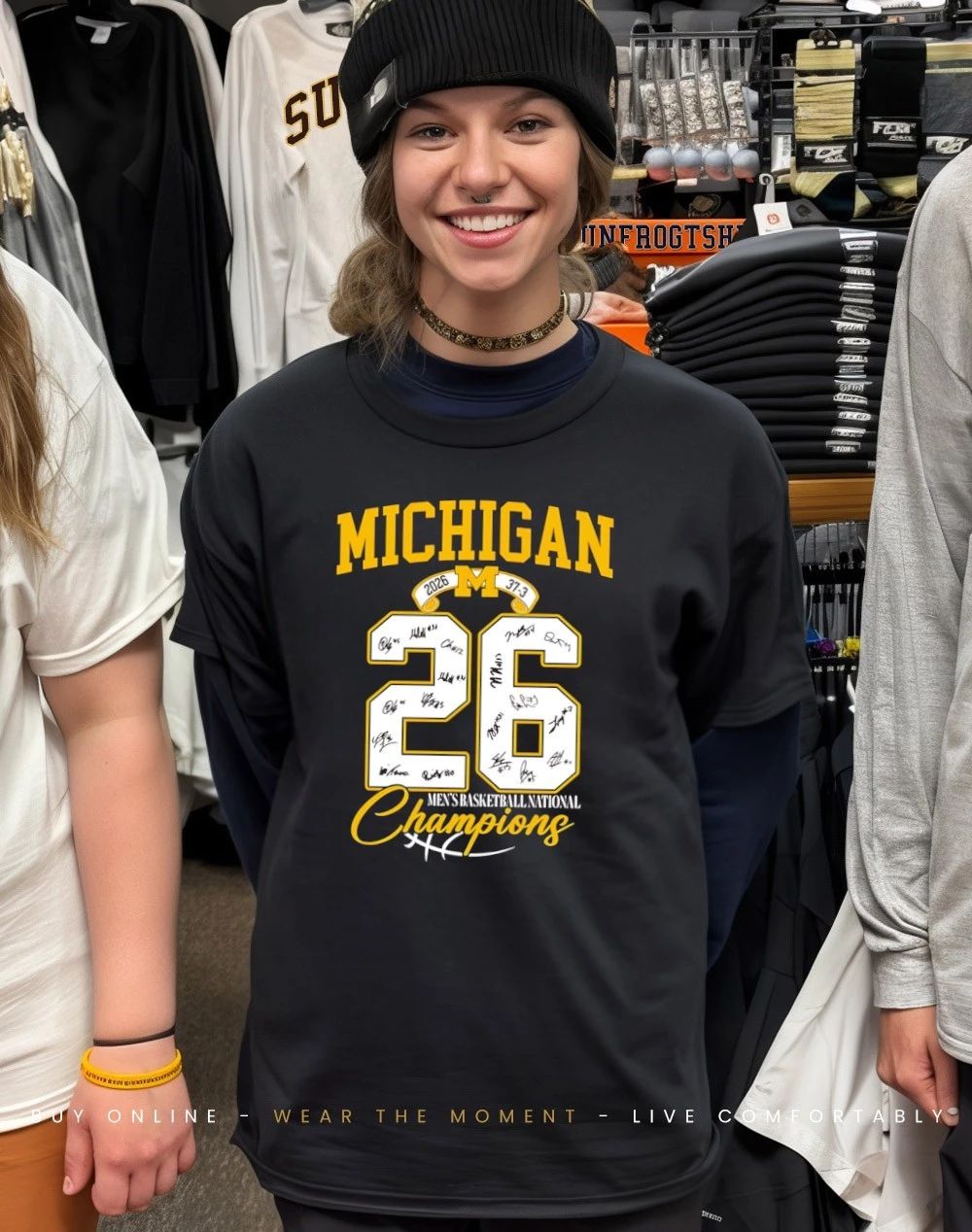 Michigan Wolverines 2026 Men’s Basketball National Champions 37-3 signatures shirt