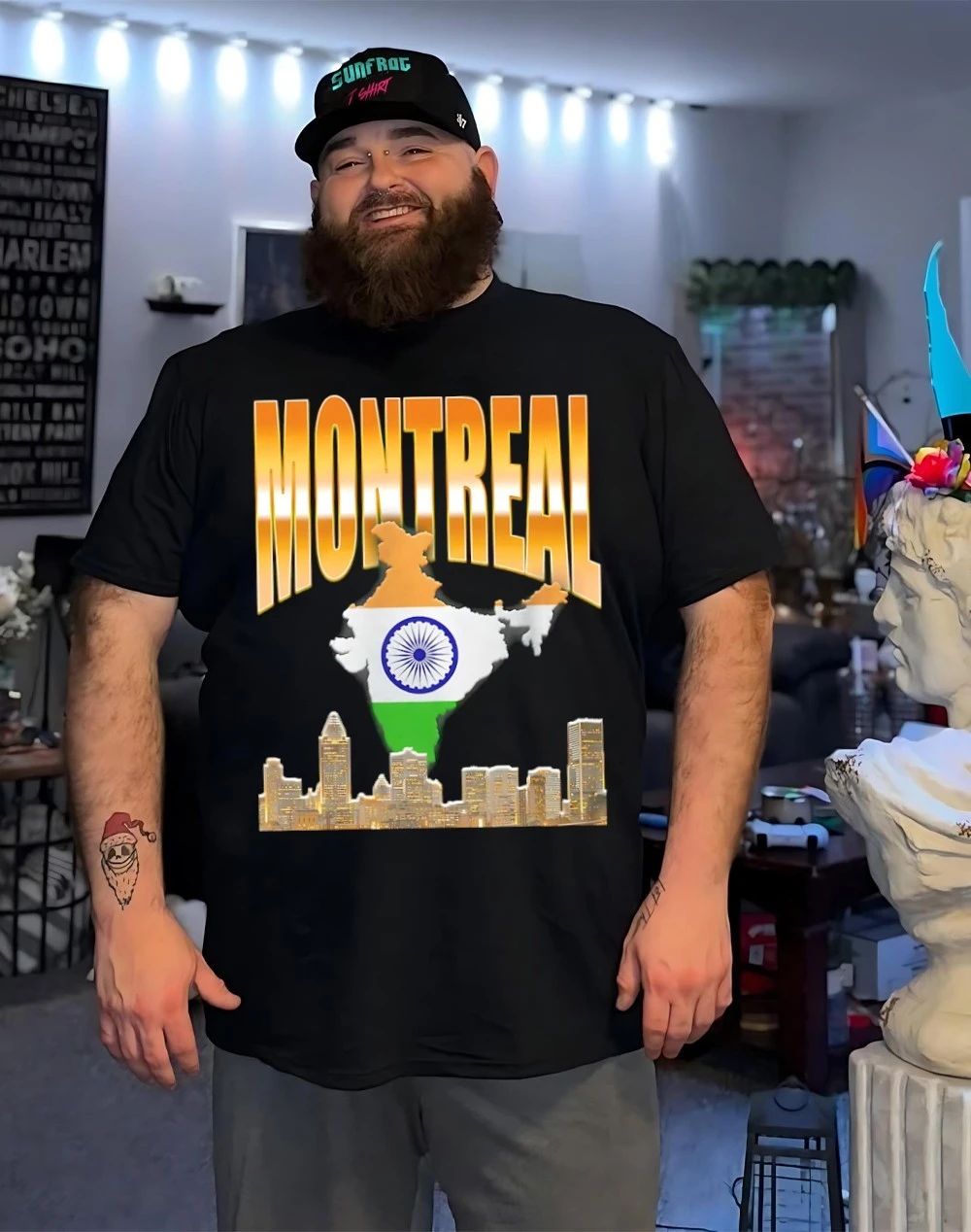 Montreal Indian city skyline shirt