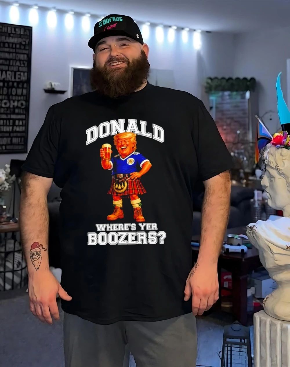 Donald Trump Where’s Yer Boozers Scotland World Cup 2026 Football shirt