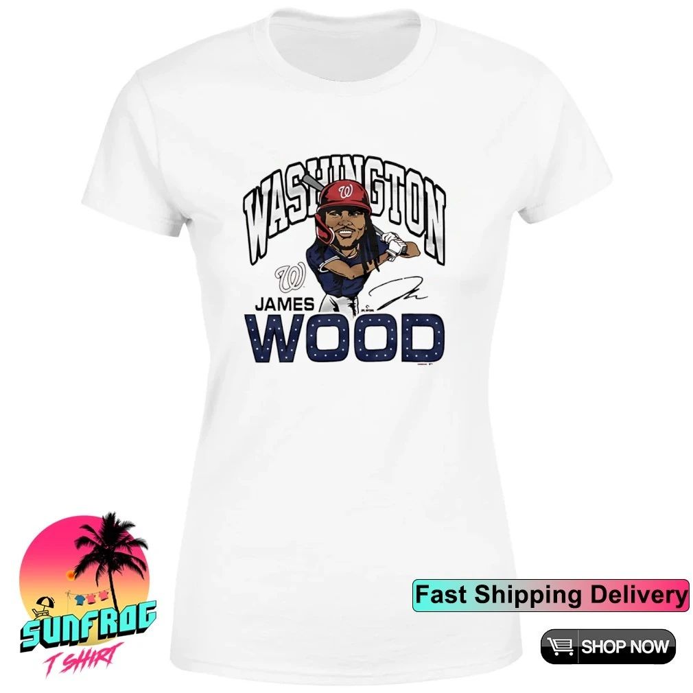 Washington Nationals James Wood signature caricature shirt