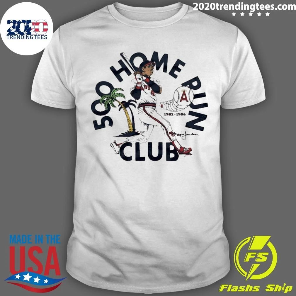 Los Angeles Angels Reggie Jackson 500 Home Run Club shirt