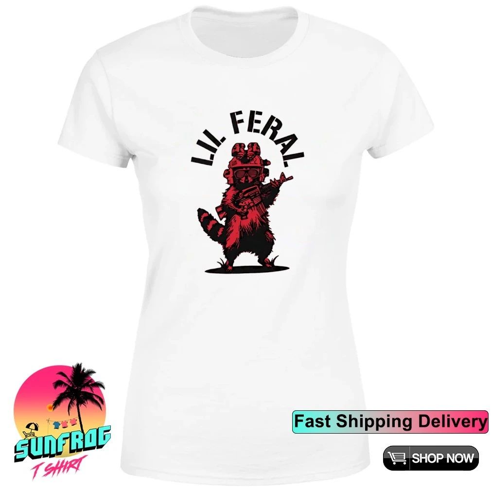 Lil Feral Raccoon graphic shirt