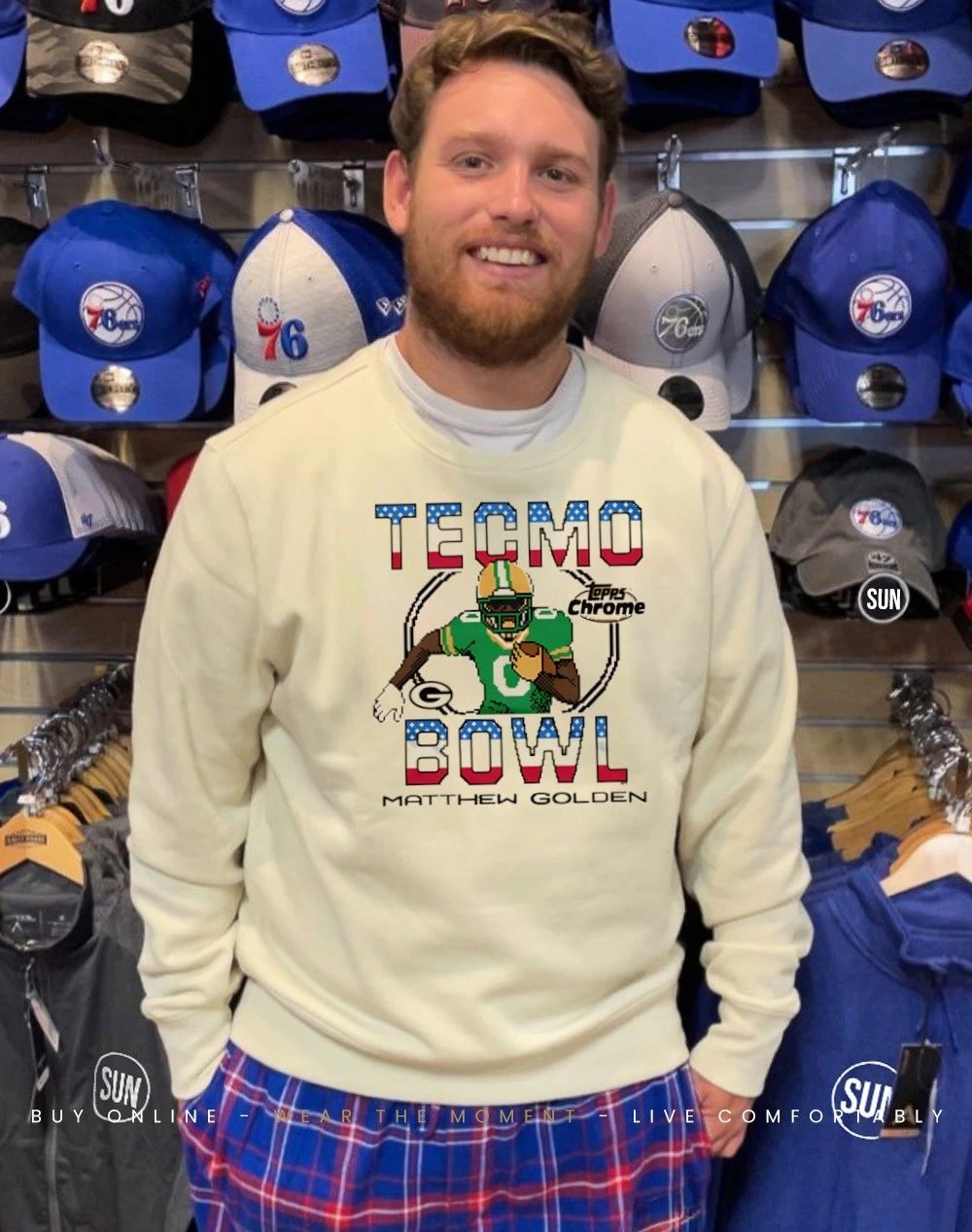 Green Bay Packers superstar Matthew Golden Tecmo Bowl x Topps Chrome shirt