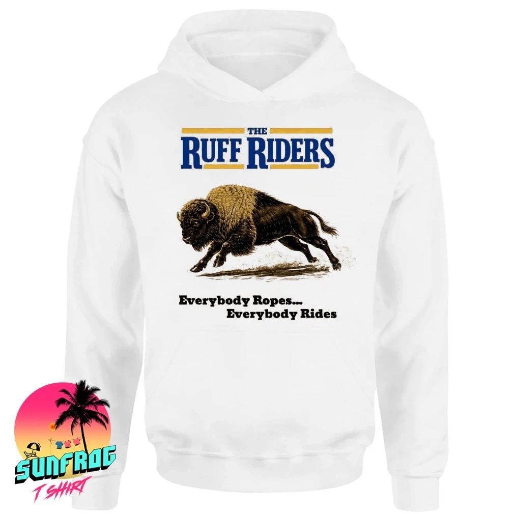 Buffalo Sabres the Ruff Riders everybody ropes everybody rides front and back shirt