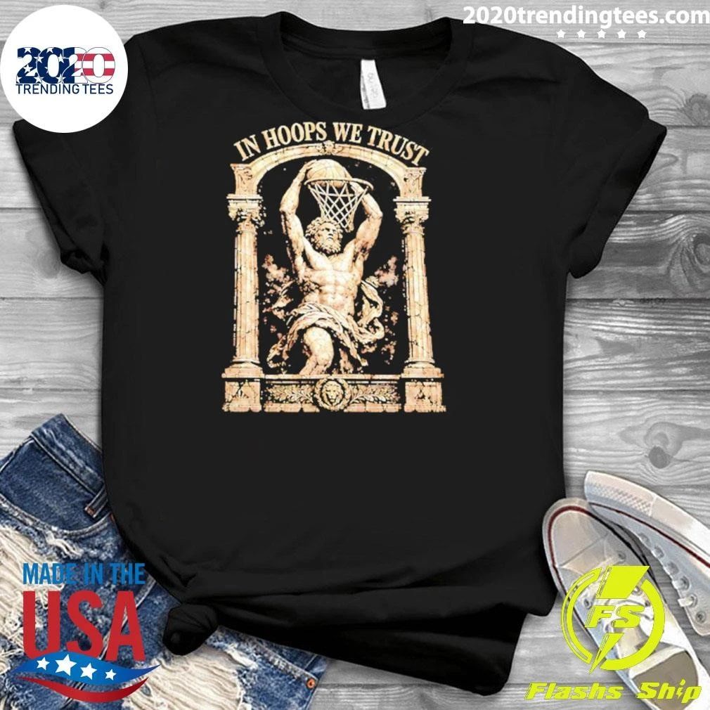 In Hoops We Trust Greek Statue Basketball Shirt