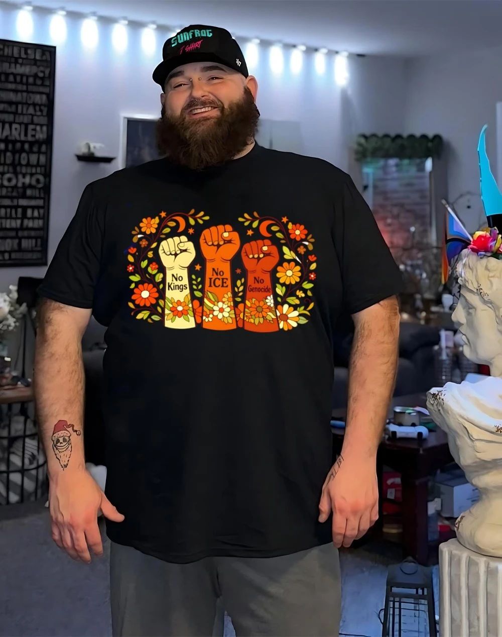 No kings No ice No genocide 2026 hand shirt