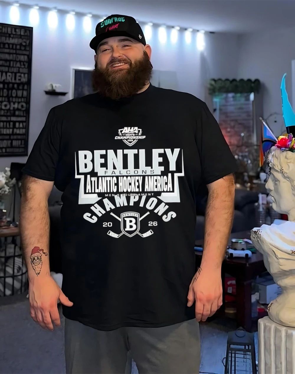 Bentley Falcons 2026 Atlantic Hockey America Champions shirt