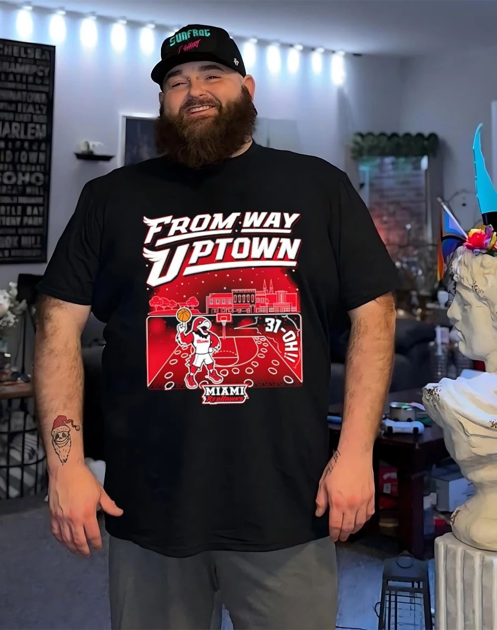 Miami RedHawks 2026 Men’s Basketball 31-OH From Way Uptown mascot stadium shirt