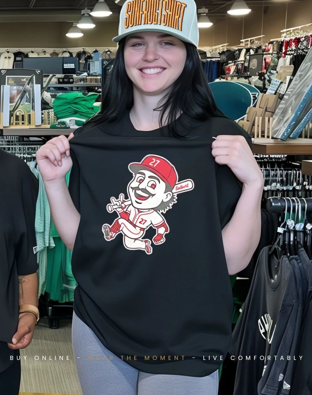 Sal Stewart Cincinnati Reds caricature shirt