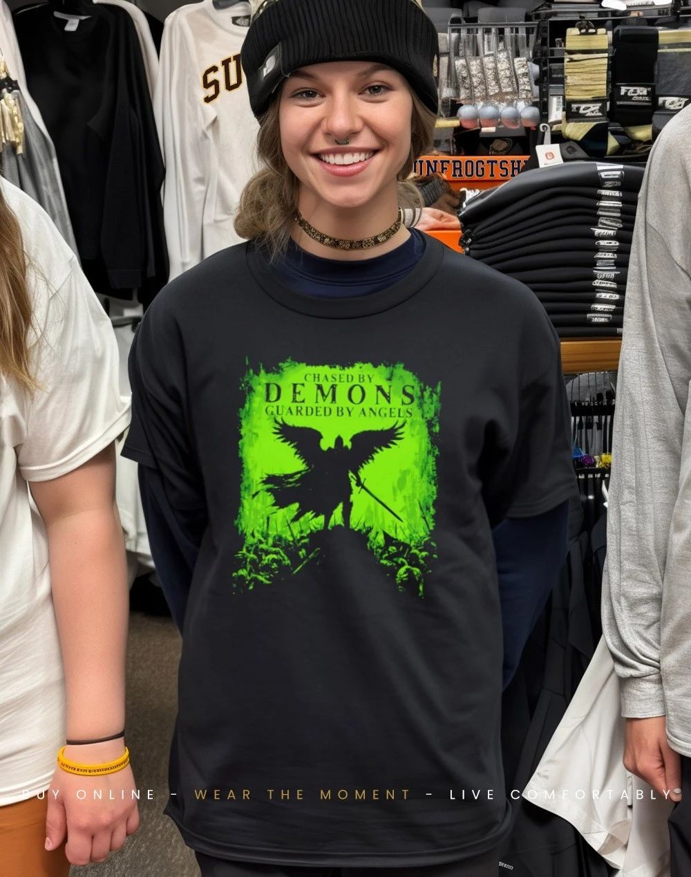 Chased by Demons Guarded by Angels Redux shirt