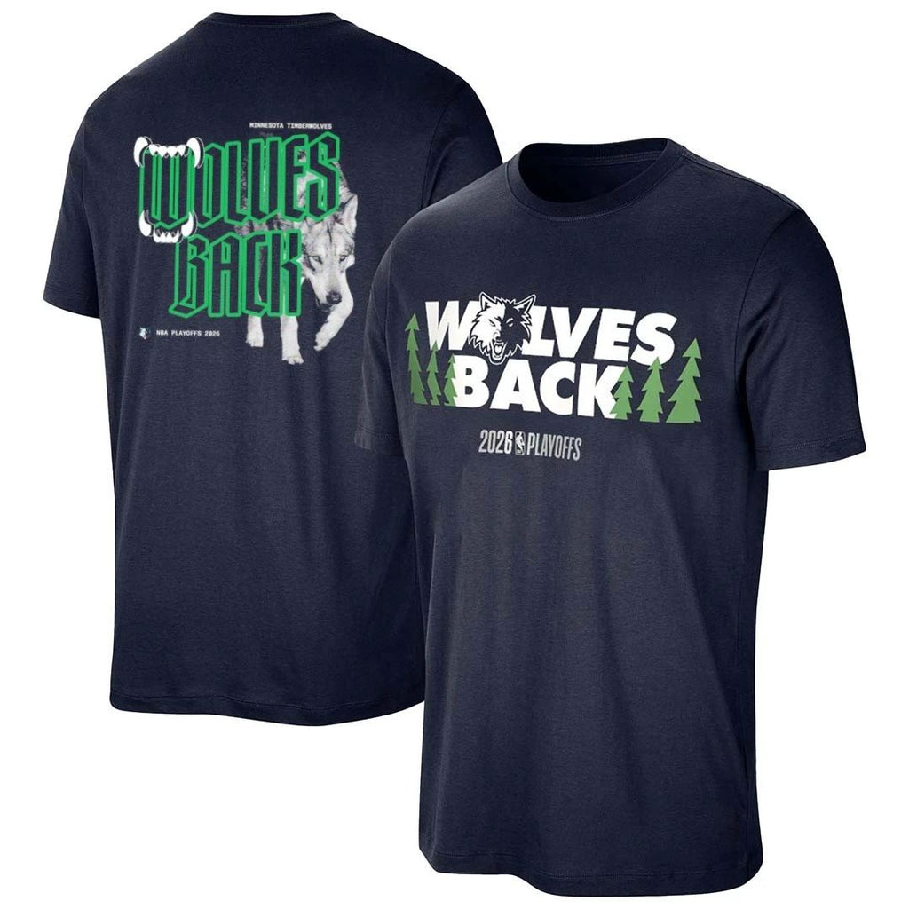 Minnesota Timberwolves Wolves back NBA Playoffs 2026 front and back shirt