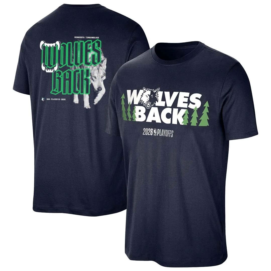 Minnesota Timberwolves Wolves back NBA Playoffs 2026 front and back shirt