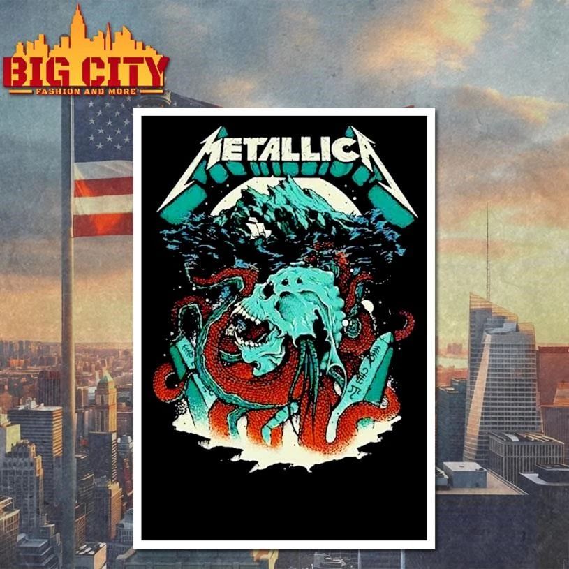 Metallica M72 World Tour 2026 Kraken Skull Head With Dates Shirt