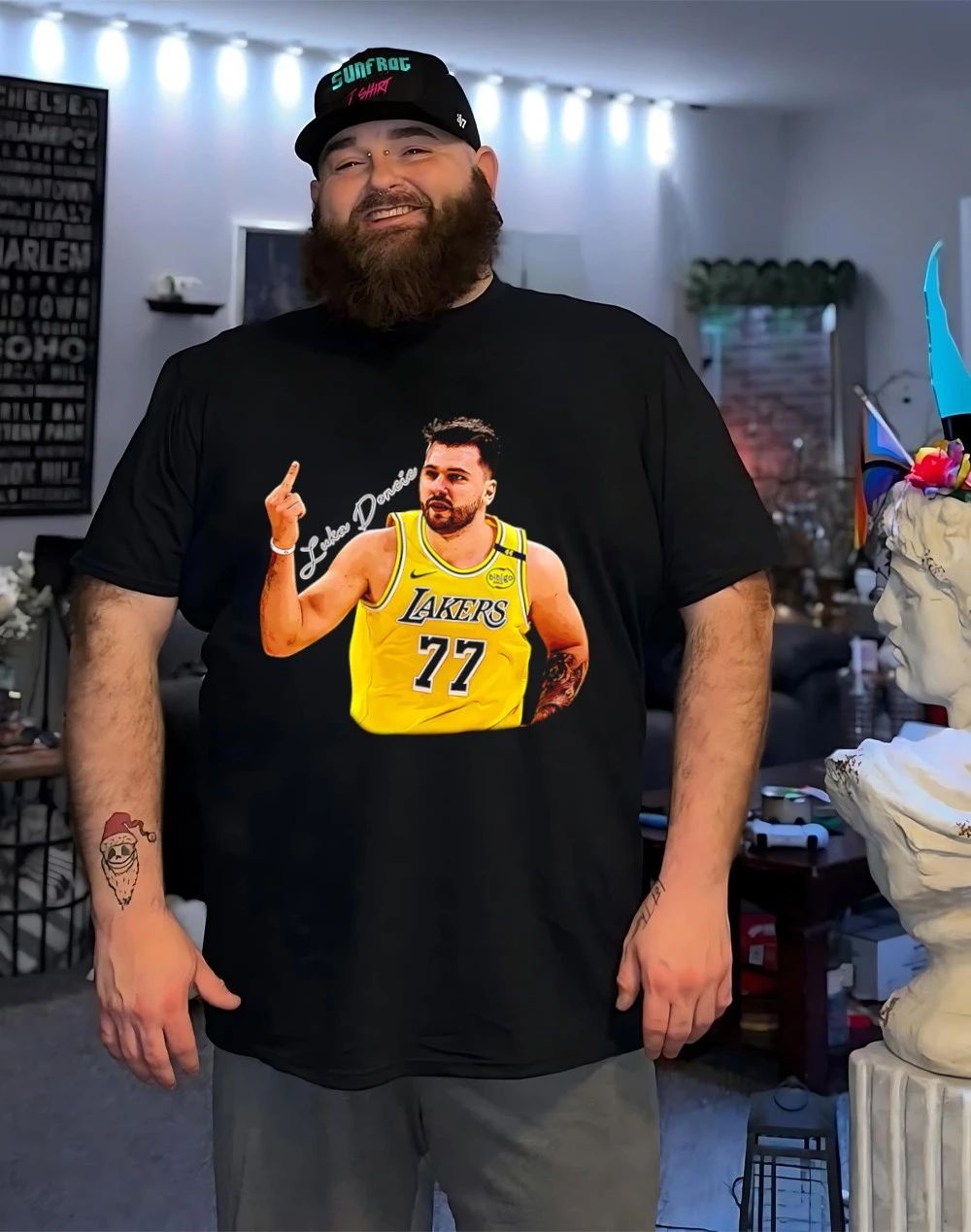 Luka Doncic Los Angeles Lakers middle finger 2026 graphic shirt