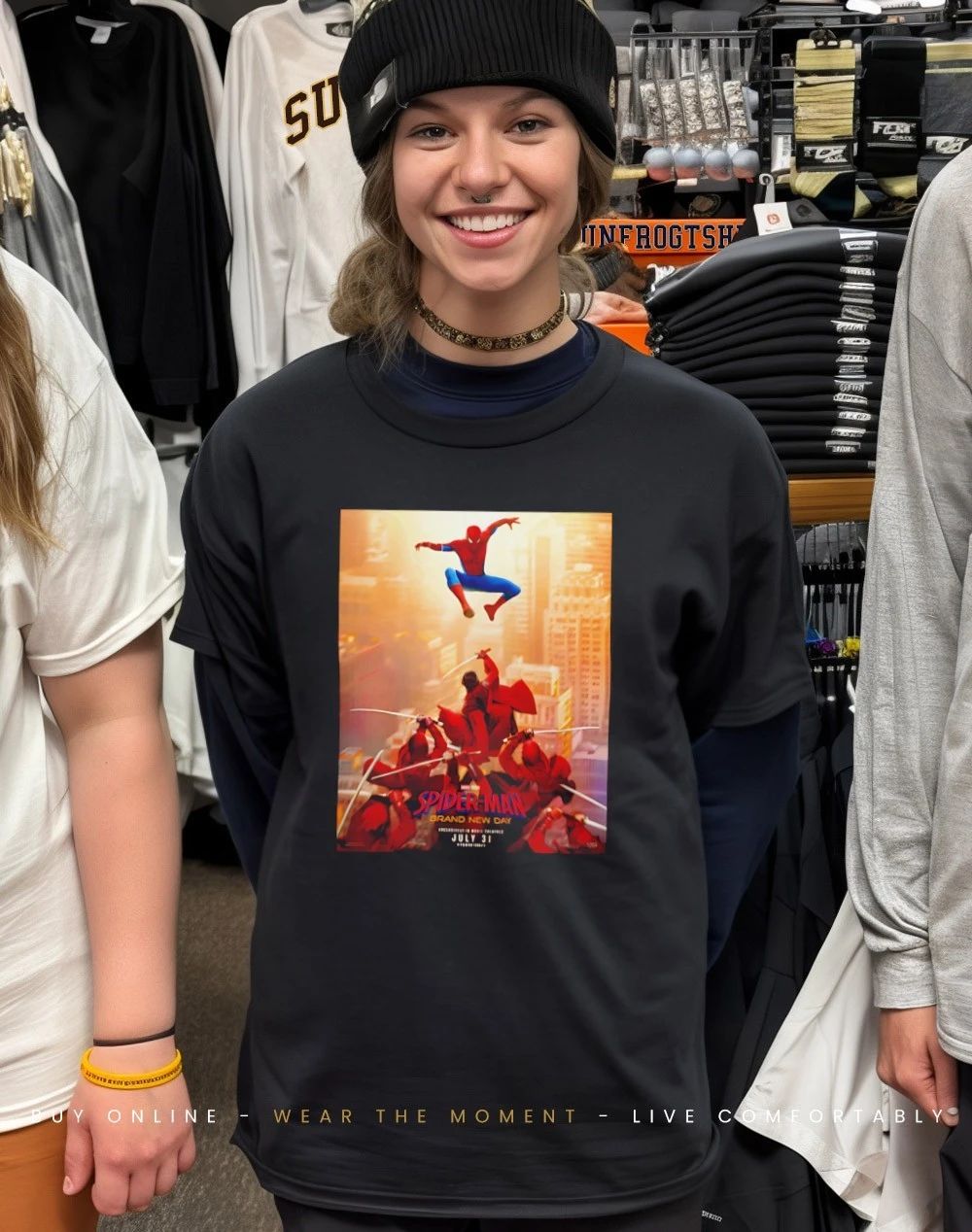 Spider-Man Brand New Day Movie Official Poster Peter Vs The Hand Shirt