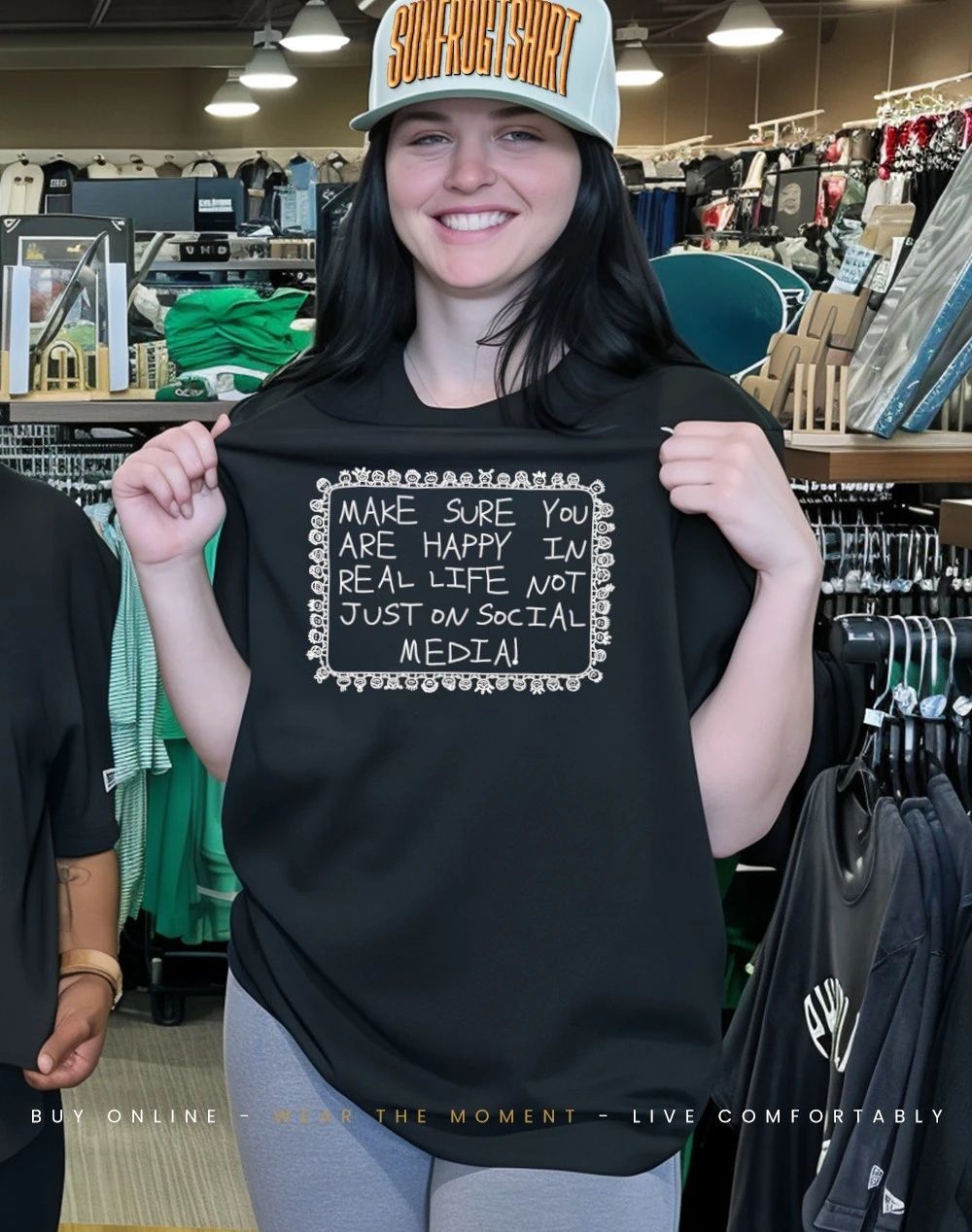 Make sure you are happy in real life not just on social medial shirt