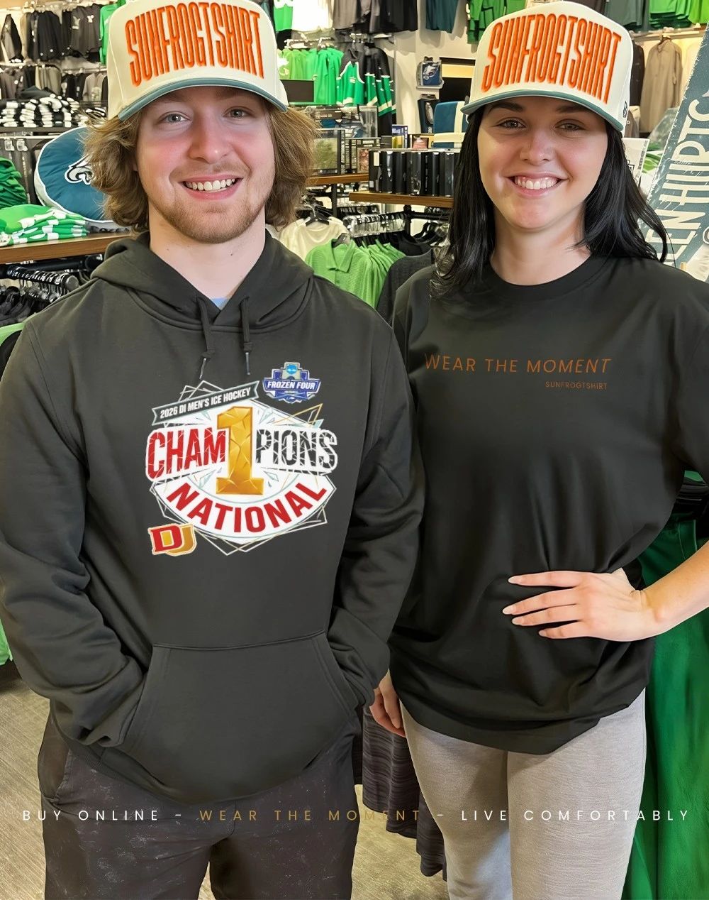 Denver Pioneers 2026 NCAA DI Men’s Ice Hockey Frozen Four National Champions Las Vegas no one shirt
