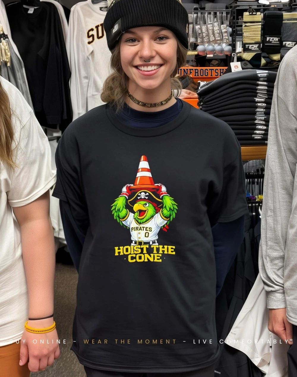 Hoist The Cone Mascot Pittsburgh Baseball Funny shirt