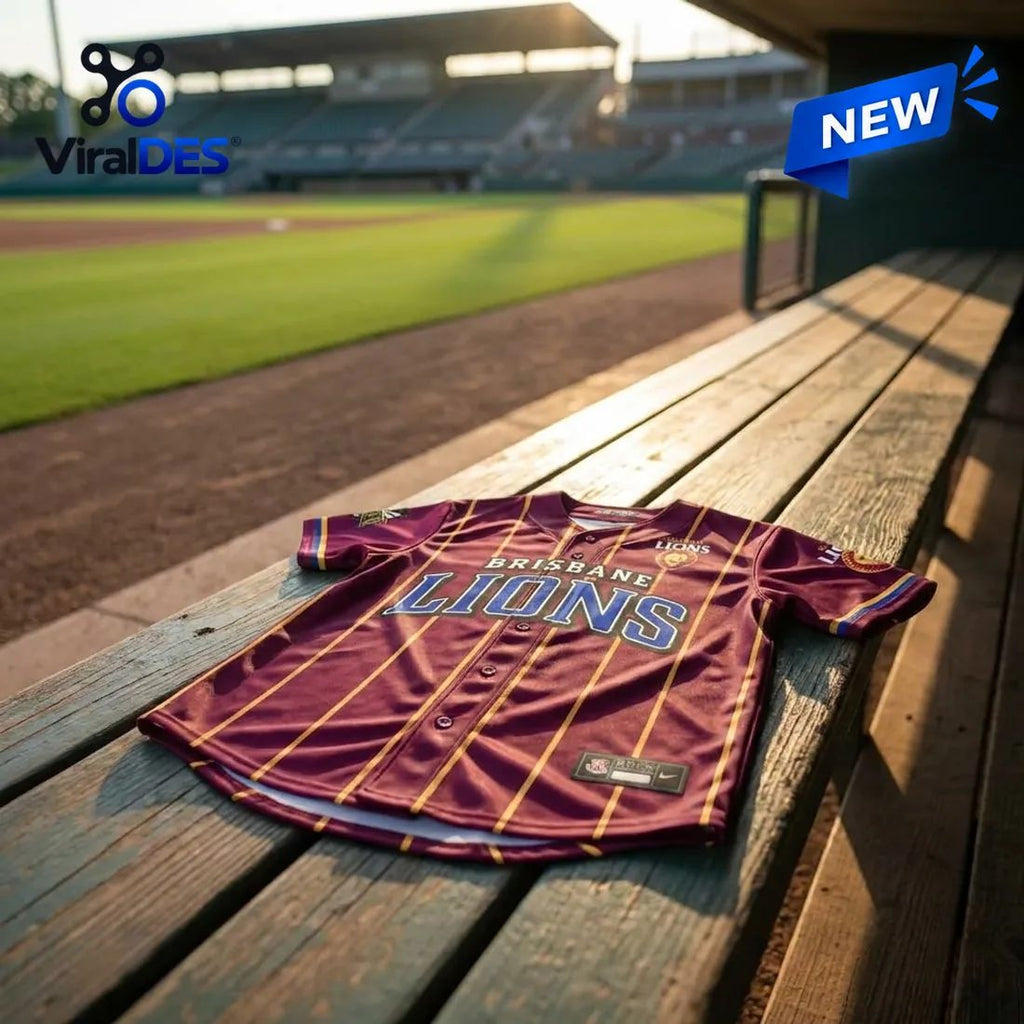 Brisbane Lions Maroon Three-Peat Baseball Jersey