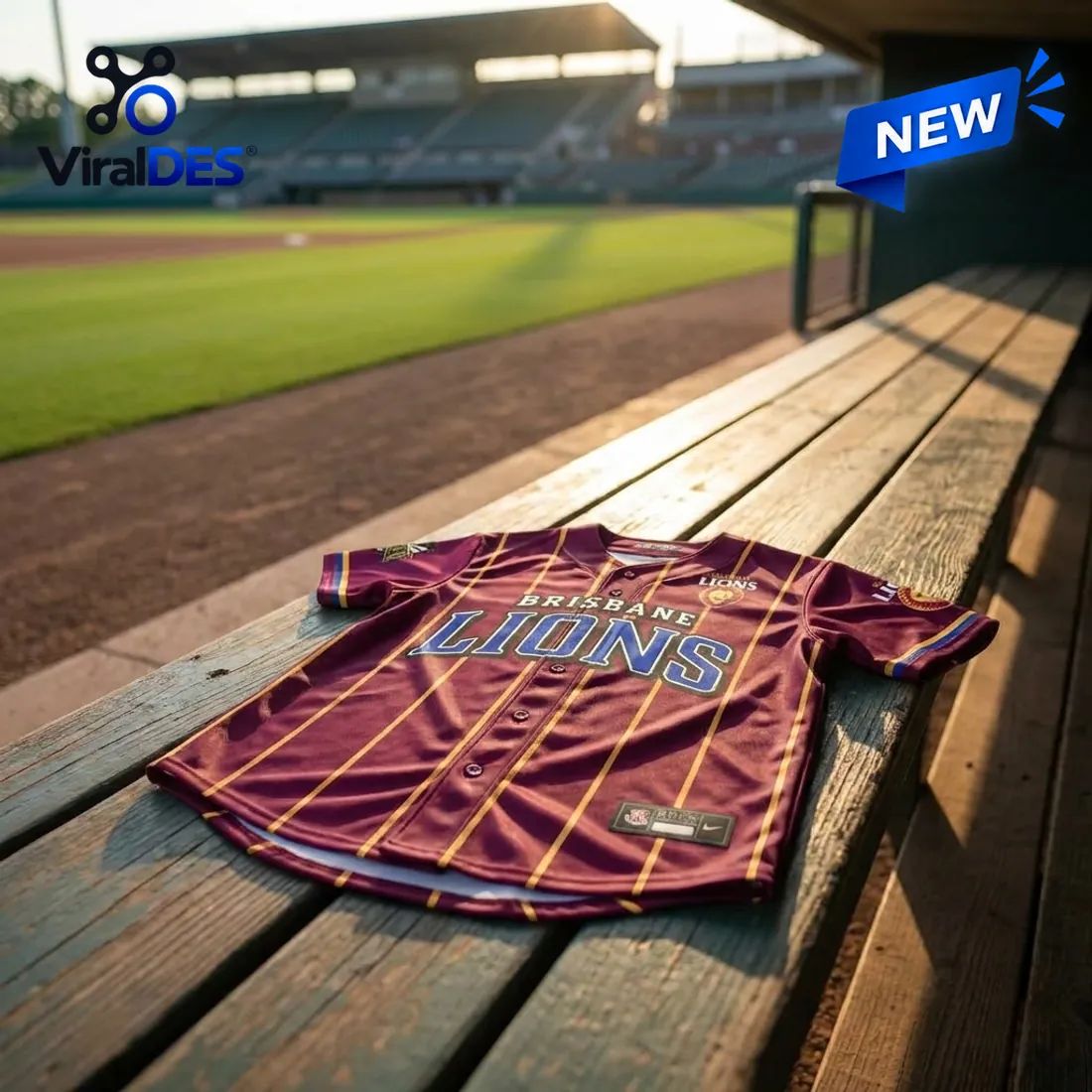 Brisbane Lions Maroon Three-Peat Baseball Jersey