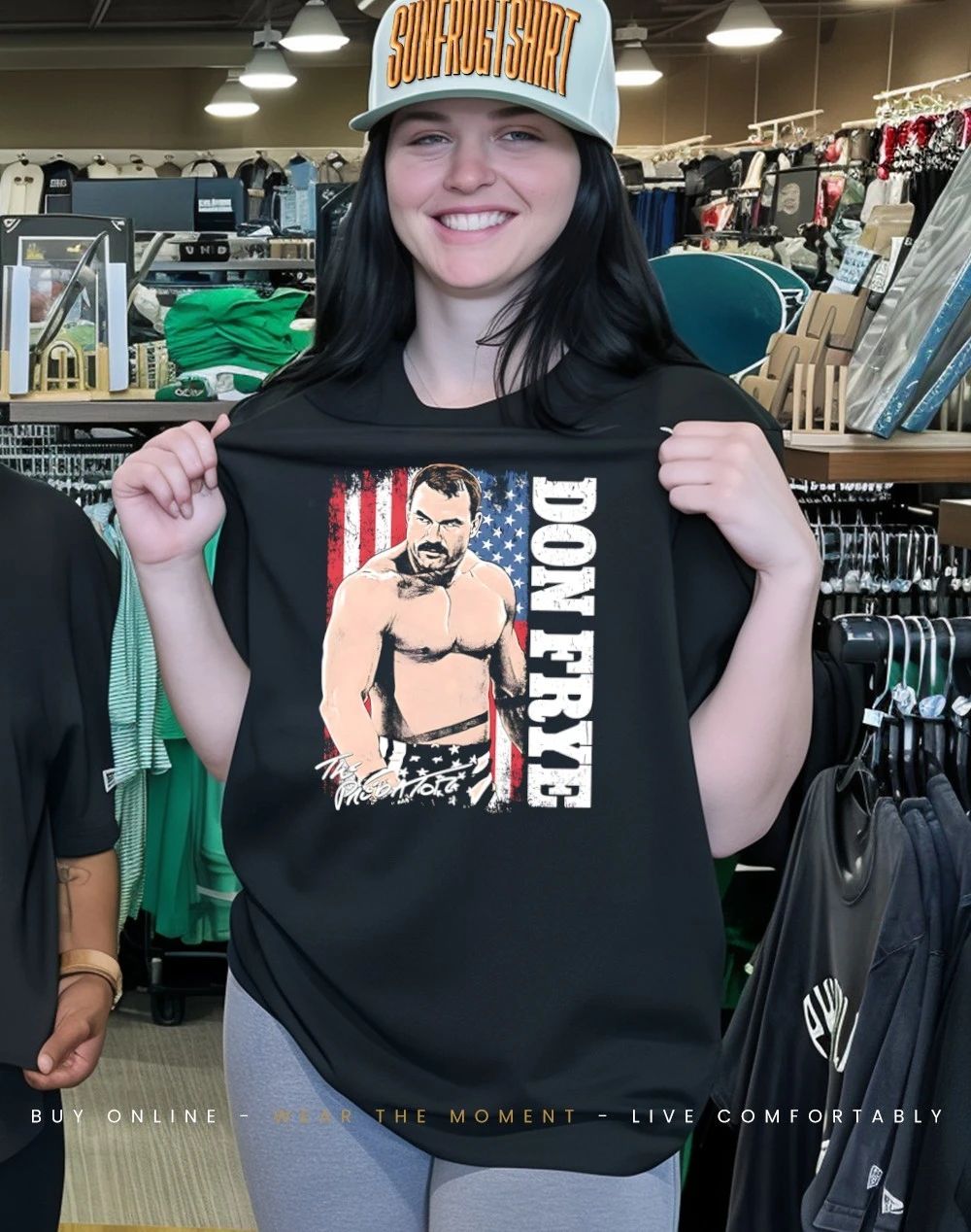 Don Frye The Predator American flag signature shirt